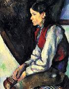 Paul Cezanne Knabe mit roter Weste oil